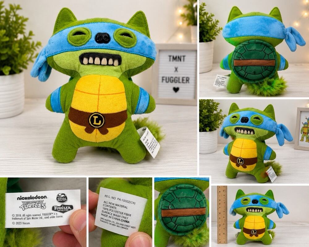 TMNT Fuggler Leonardo Funny Ugly Monster Plush Spin Master 2023 Ninja Turtles